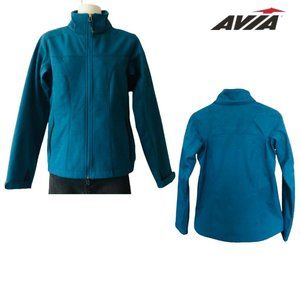 LIKE NEW - Avia Soft Shell Water Resistant Zip Up Jacket in Blue Size S